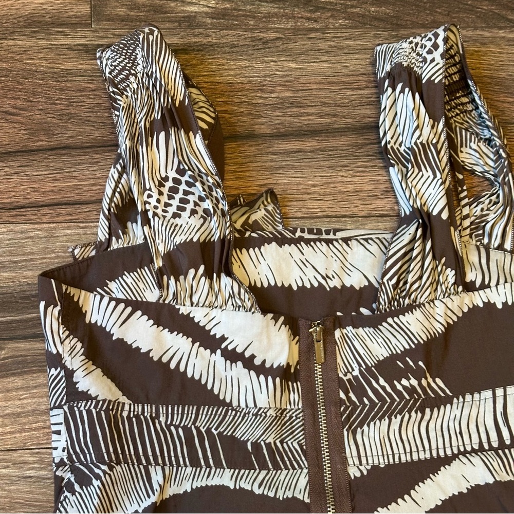 BCBGMAXAZRIA Cocoa Combo Animal
Print Sleeveless MIDI Sundress. Size XS - Picture 5 of 14